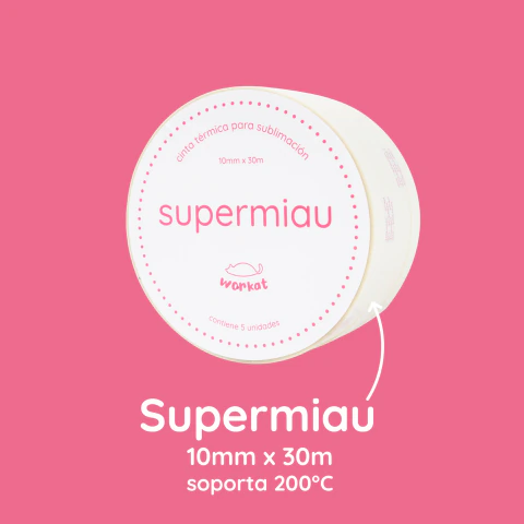 Cinta sublimacion Supermiau 10mm X 30m (200°C) xU