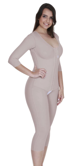 14819 - Cinta modeladora com busto, perna e manga longa