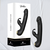 Imagen del vibrador con diseño en forma de conejo en color negro, junto a su caja de presentación que muestra el producto y su marca Stellar de Infarta, en un fondo blanco y suave. EuforiaX