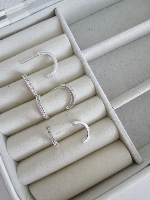 TRIO MEIA ARGOLA CRAVEJADA