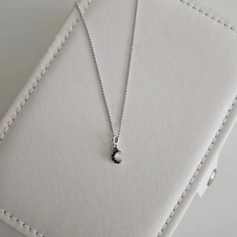 COLAR LUA AZUL MINI IMPORTADO