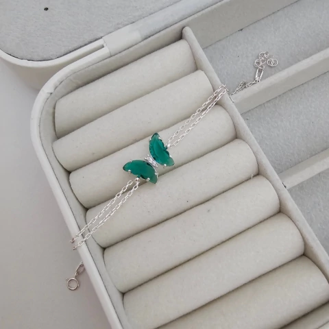 PULSEIRA BORBOLETA VERDE (LUXO) - comprar online