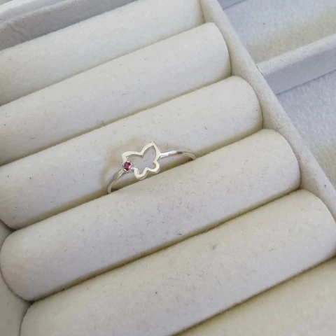 ANEL BORBOLETA PONTO DE LUZ ROSA - comprar online