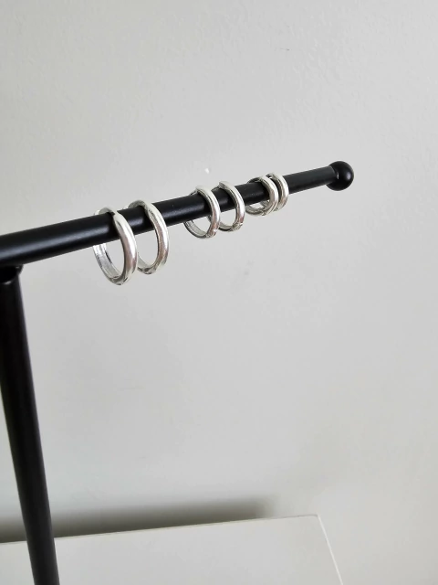 TRIO ARGOLA DE CLICK REDONDO LISO