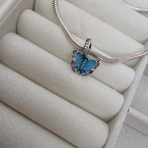 BERLOQUE BORBOLETA PEDRA AZUL - comprar online