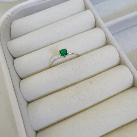 ANEL SOLITÁRIO VERDE - comprar online