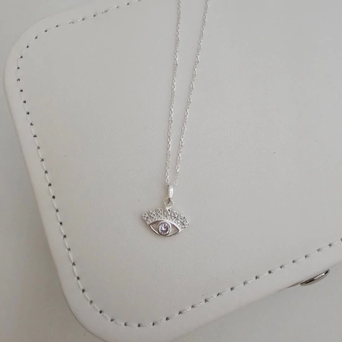 COLAR PINGENTE OLHO GREGO CRAVEJADO - comprar online