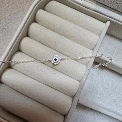 PULSEIRA OLHO GREGO REDONDO CRAVEJADO