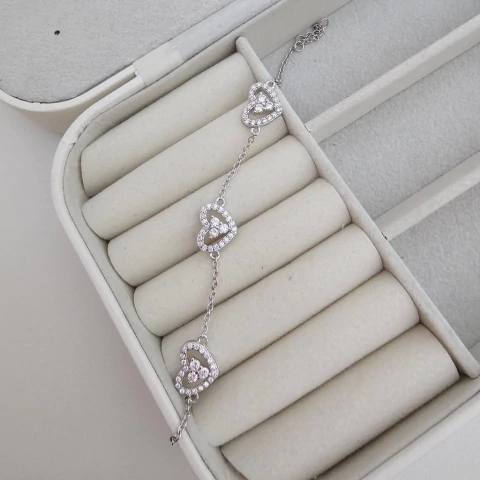 PULSEIRA CORAÇÃO CRAVEJADO IMPORTADO - comprar online