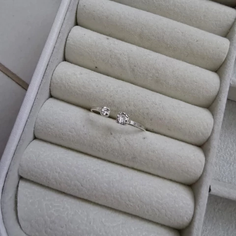 ANEL 2 ZIRCONIAS REGULÁVEL - comprar online