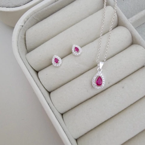 CONJUNTO CRAVEJADO GOTA ROSA - comprar online