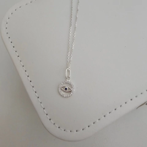 COLAR PINGENTE REDONDO OLHO GREGO - comprar online