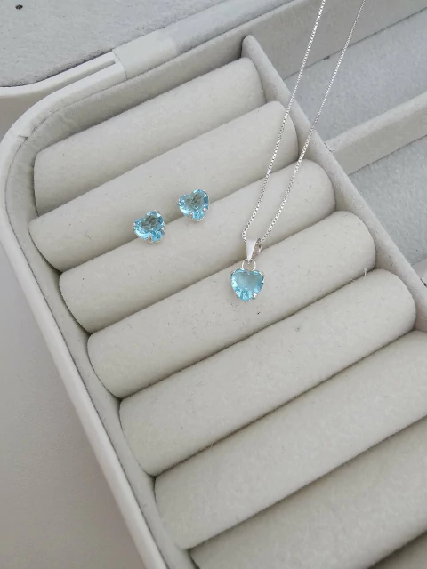 CONJUNTO CORAÇÃO AZUL BEBE