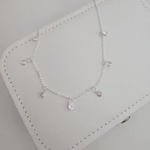 CHOKER ZIRCONIA BOLINHA CRISTAL - comprar online