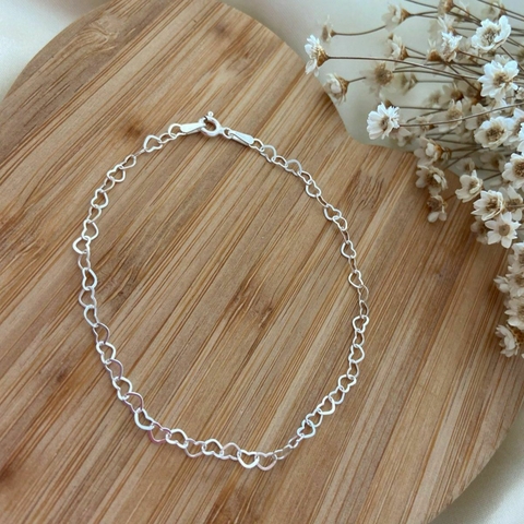 PROMO | Pulseira Elo Corações - comprar online
