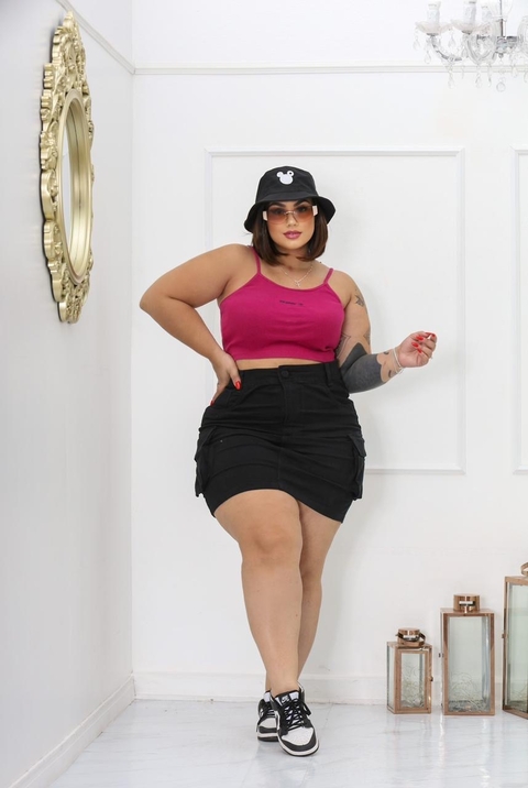 Saia Cargo jeans preta