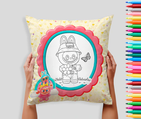 Almohadones Colorear Labubu 2- 35 JULIO 2026