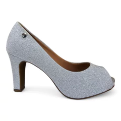 Sapato vizzano 1840300 peep toe brilho - comprar online