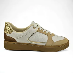 Tenis fem piccadilly 98502 casual pedrinhas douradas - comprar online