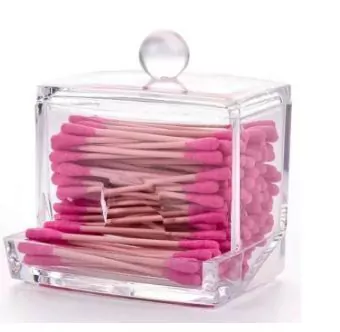 PORTA COTONETE ORGANIZADOR EM ACRILICO