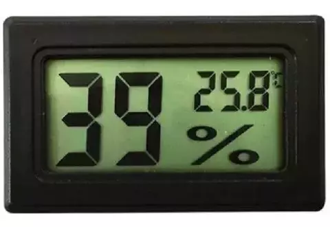 MINI HIGROMETRO MEDIDOR DE UMIDADE E TEMPERATURA COR:PRETO