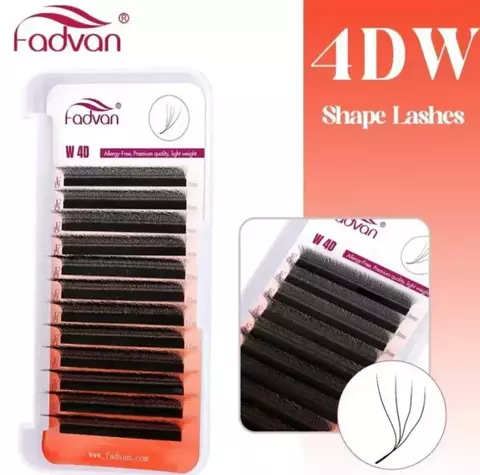 Cílios Fadvan W 4D Curvatura M 0,07 (Fox Eyes)