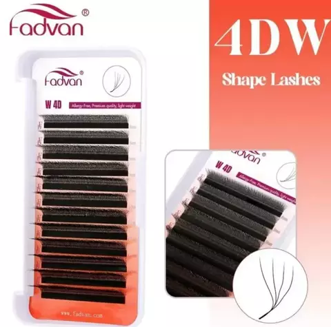 Cílios Fadvan W 4D Curvatura M 0,07 (Fox Eyes)