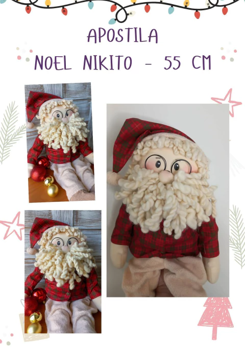 APOSTILA PASSO A PASSO NOEL NIKITO - MOLDE 55 CM - comprar online