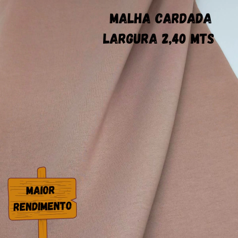 Malha Cardada Chocolate - Corte de 0,50 mt x 2,40 mt