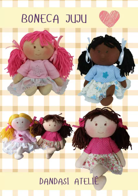 APOSTILA PASSO A PASSO BONECA JUJU - DIGITAL - comprar online