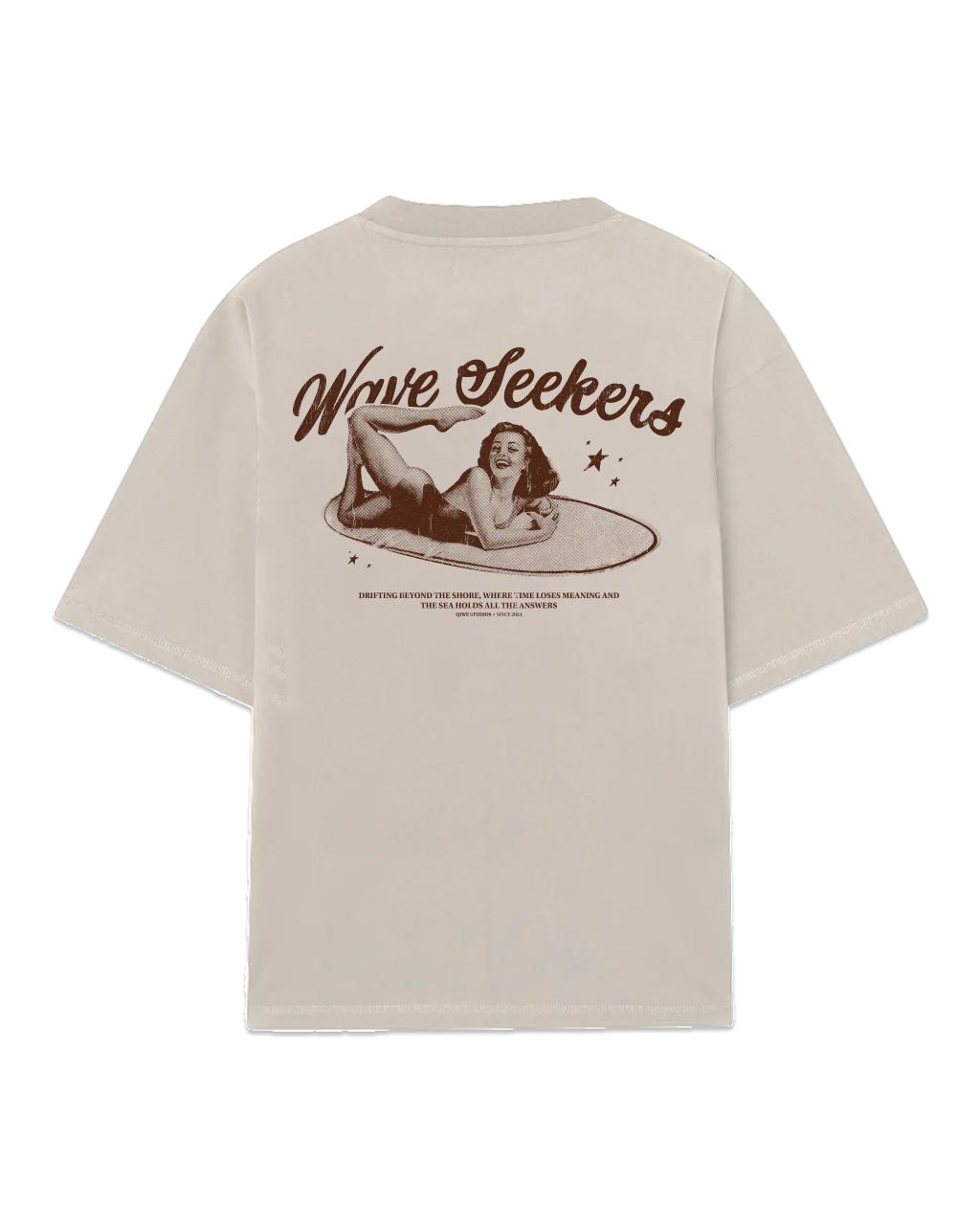 Remera Oversize Wave Seekers - Beige thumbnail 3
