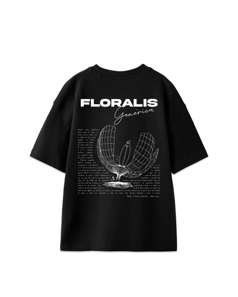 Remera "Floralis" - Negra thumbnail 3