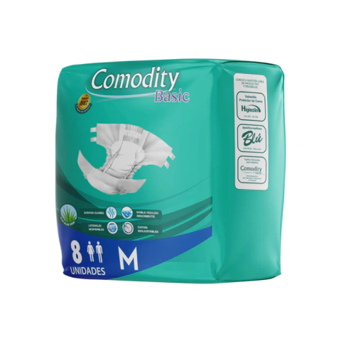 Pañal Adulto Comodity Basic Talla M - 8 Unidades