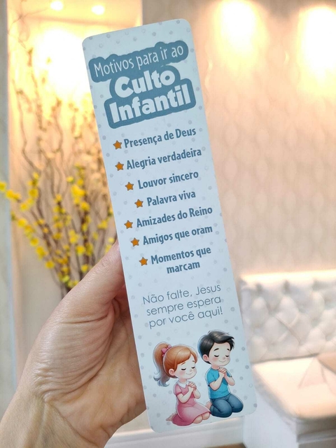 Marca-páginas | Motivos para ir ao culto infantil