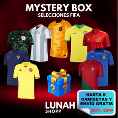 CAJA MISTERIOSA SELECCIONES FIFA (HASTA 6 CAMISETAS IMPORTADAS)