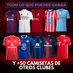 CAJA MISTERIOSA CAMISETAS CLUBES UEFA CHAMPIONS LEAGUE (HASTA 6 CAMISETAS) - comprar online