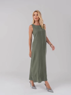 VESTIDO PESPONTO MIDI DEL AMO