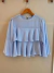 BLUSA CHIFFON DET. BABADO DEL AMO