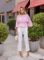 BLUSA CHIFFON DET. BABADO DEL AMO