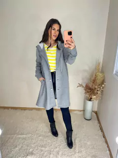 CASACO MOLETOM C/CAPUZ E BOTÕES DEL AMO