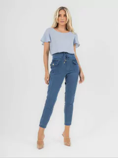 CALÇA JEANS MOLETOM C/BOLSOS DEL AMO