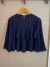 BLUSA CHIFFON DET. BABADO DEL AMO - loja online