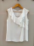 BLUSA CHIFFON SKIN C/BABADO DEL AMO - loja online