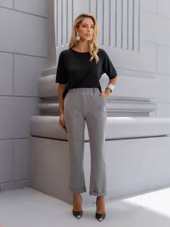 CALÇA JOGGER JAQUARD C/PASSANTE DEL AMO