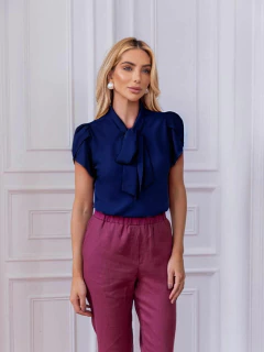 BLUSA GRAVATA YORU LISO M.CURTA DEL AMO