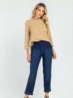 CALÇA JOGGER JEANS MOLETOM DEL AMO