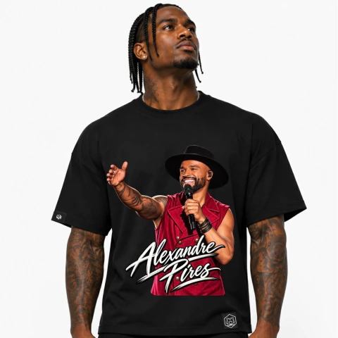 Camiseta Oversized Lovushka Alexandre Pires Cantando