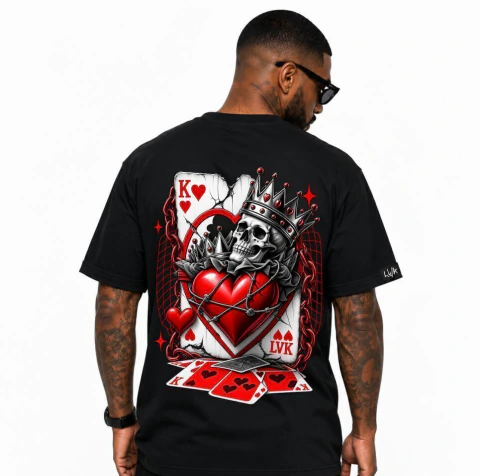 Camiseta Oversized Lovushka Cartas LVK