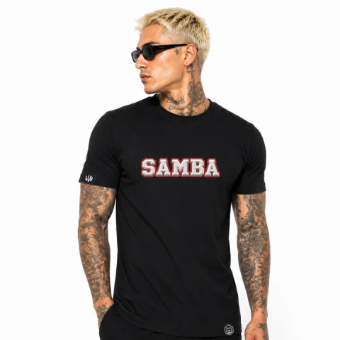 Camiseta Lovushka SAMBA Vermelho e Branco