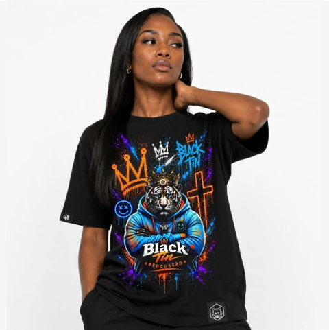 Camiseta Lovushka Tigre Black tin